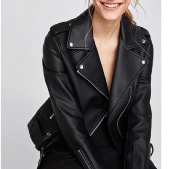 Zara Faux Leather Jacket - Picture 2 of 7